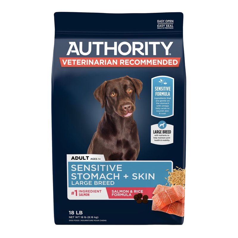 Authority Sensitive Stomach & Skin Large Breed Adult Salmon & Rice